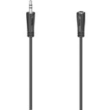 Hama Uzatma kablosu 00205120 ses jakı [1 x İngilizce fiş - 1 x jak 3,5 mm] 3 m siyah