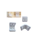 HAMADEX 10 Adet Plastik L Köşe Bağlantı Aparatı, Beyaz, 24x24x16mm, Mobilya Dolap Raf Montaj Parçası, Vida Dahil