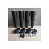 HAMADEX 20 Cm Konik Masa, Sandalye, Puf, Berjer, Tv Ünitesi, Koltuk, Tabure Ayağı, Siyah Mat Ayak 4 Adet