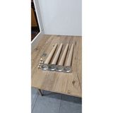 Hamadex 38 cm Ham Ahşap Konik Ayak Seti (4 Adet) | Masa, Sandalye, Sehpa ve Mobilya Ayağı | Montaj Aparatları Dahil