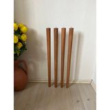 Hamadex 41 cm Açık Meşe Ahşap Konik Ayak – 4’lü Set | Masa, Sandalye, Sehpa Ayağı | Montaj Aparatları ve Vidalar Dahil