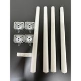 Hamadex 41 cm Beyaz Torna Ahşap Ayak – 4 Adet + Metal Bağlantı Aparatları