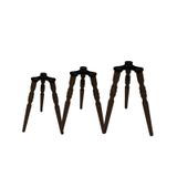 HAMADEX 41–44–47cm Torna Ahşap 3’lü Set Sehpa Ayağı 9 Adet Ayak + 3’lü Bağlantı Aparatları Açık Meşe, Koyu Meşe, Ham (Koyu Meşe)