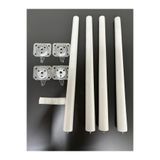 HAMADEX 44 cm 1.Kalite Beyaz Ahşap Ayak Sandalye Ayağı ,Tv ünitesi ,Puf, Sehpa Ayağı Konik Ayak
