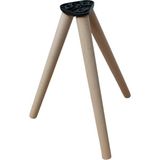 Hamadex 44 cm Ham Konik Ahşap Tabure Ayağı – 3 Adet | Sehpa Ayağı | Ham Ahşap | 3 Girişli Plastik Bağlantı Aparatı ve Vidalar Dahil
