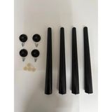 Hamadex 44 cm Siyah Sert Plastik Sehpa Ayağı (4 Adet + Bağlantı Aparatı) | Iç-Dış Mekan Dayanıklı