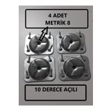 Hamadex Ahsap Masa , Sandalye, Sehpa 4 Lu Açılı Metal Bağlantı Aparatı (M8 Vida Girişli)