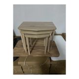 HAMADEX NOVUS Serisi – 3’lü MDF Zigon Sehpa Seti | Masif Kayın Ayak + 18 mm MDF Tabla