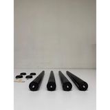 Hamadex Sert Plastik 4 Adet Ayak + Aparatlar Balkon Bahçe Sehpa, Sandalye Dış Mekan Iç Mekan (40-44-48 Cm) - Siyah - 40cm