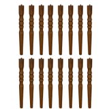 HAMADEX Torna Ahşap Zigon Sehpa Ayağı Seti, Açık Meşe, 38-41-44-47 cm, 16 Adet Metal Aparatlı, Mobilya Bacağı, Masa Ayak Takımı (AÇIK MEŞE)