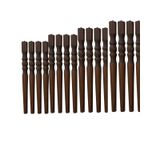 HAMADEX Torna Ahşap Zigon Sehpa Ayağı Seti, Açık Meşe, 38-41-44-47 cm, 16 Adet Metal Aparatlı, Mobilya Bacağı, Masa Ayak Takımı (KOYU MEŞE)