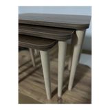 HAMADEX ZION Serisi – MDF 3’lü Zigon Sehpa Seti Masif Kayın Ayak + 18 mm MDF