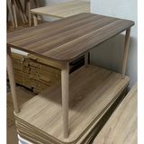 Hamadex Zıon Serisi – Mdf Orta Sehpa | 50×90 cm Mdf Tabla + Masif Gürgen Ayak | Modern ve Dayanıklı Tasarım - Koyu Meşe