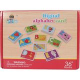 Hamaha Ahşap Ingilizce Alfabe Kartları – 26 Parça Flash Cards (A-Z), Okul Öncesi 3+ Yaş