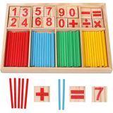 Hamaha Ahşap Matematik Çubukları & Rakam Blokları Seti – Sayma, Işlem ve Şekil Kurma (Montessori, 3+)