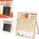 Hamaha Eğitici Ahşap Oyuncak |çift Taraflı Eğitici Yazı Tahtası | Manyetik ve Ahşap 40 cm