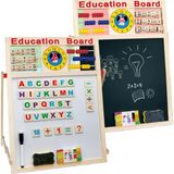 Hamaha Eğitici Ahşap Oyuncak |çift Taraflı Eğitici Yazı Tahtası | Manyetik ve Ahşap 47 cm