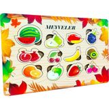 Hamaha Eğitici Ahşap Oyuncak | Meyveler Temalı Bul-Tak Puzzle