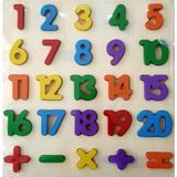 Hamaha Hambaha Wooden Toys Ahşap Eğitici Geliştirici 3D Sayılar Bultak Büyük Boy Eğitim Seti - Renkli