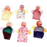 Hamaha Wooden Toys Ahşap Eğitici Geliştirici 6'lı Ahşap Parmak Kukla Seti - Ahşap Desenli