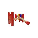 Hamaha Wooden Toys Ahşap Eğitici Geliştirici Çekiçli Çak Çak Tak Oyunu - Renkli