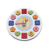 Hamaha Wooden Toys Eğitici Geliştirici Geometrik Şekilli Bultak Saat