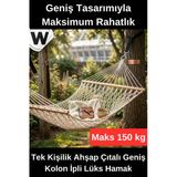 #Hamak Tek Kişilik Lüks Hamak Taşıma Kapasiteli Dayanıklı Ahşap Çıtalı Geniş Kolon İpli Renkli Bahçe Balkon Kamp Veranda