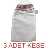 Hamam 3 Lastikli Kelebek Kese Orta Sert Banyo Kesesi Malzeme ve Özellikleriyle