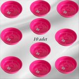 Hamam Tası 10 Adet Plastik Hamam Tası - Pembe