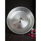 Hamam Tası Işlemeli Alüminyum Banyo Hamam Tası 20 cm - Gümüş
