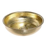 Hamam Tası, Zamak Metal, Geleneksel Banyo Aksesuarı (Sarı)
