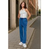 Hambez Alt Eşofman Keten Pantolon Görünümlü Rahat Kalıp Büyük Beden Yazlık Relaxed - Kot Rengi - 4XL