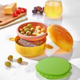 Hamburger Görünümlü Beslenme ve Saklama Kabı (3 Bölmeli)