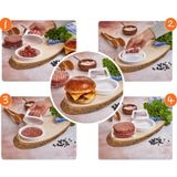Hamburger ve Köfte Kalıbı Köfte Presi Şekillendirici Burger Press Pratik Köfte Yapma Aparatı - Beyaz