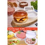 Hamburger Ve Köfte Şekillendirici Pratik Köfte Kalıbı Hamburger Pres Aparatı Hamburger Kalıbı Beyaz
