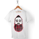 Hames Harden Fear The Beard Ftb Rocket Erkek Tişört - Beyaz - Renkli - XL