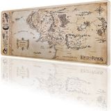 Hamiki Lotr Yüzüklerin Efendisi Görünümlü Oyun Gaming Klavye Mouse Pad Kaymaz Taban Kenarları Dikişli Masa Matı 80X40 cm - Bej