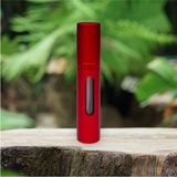 Hamiki Metal Sızdırmaz Taşınabilir Mini Doldurulabilir Boş Küçük Seyahat Cep Parfüm Şişesi-Kırmızı - 5 ml