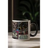 Hamiki Star Wars Özel Tasarım Porselen Kupa Bardak - Siyah - 330 ml