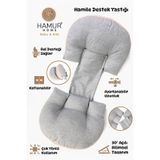 Hamile Cırtlı Ayarlanabilir Bel Karın Destek Yastığı Yıkanabilir Kılıflı Bebek Uyku Minderi