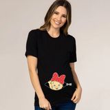 Hamile Kadın Baby T-Shirt MODEL101 - Siyah - XL
