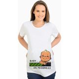 Hamile Kadın Baby T-Shirt MODEL107 - Siyah - XL