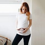 Hamile Kadın Baby T-Shirt MODEL85 - Siyah - XL