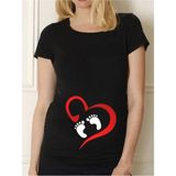 Hamile Kadın Baby T-Shirt MODEL86 - Siyah - XL