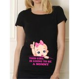 Hamile Kadın Baby T-Shirt MODEL88 - Siyah