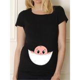 Hamile Kadın Baby T-Shirt MODEL93 - Siyah - XL