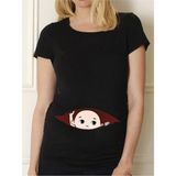 Hamile Kadın Baby T-Shirt MODEL94 - Siyah - XL