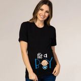 Hamile Kadın Baby T-Shirt MODEL98 - Siyah - XL