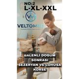 Hamile, Sezeryan ve Lohusa Doğum sonrası karın ve bel toparlama için konforlu korse BEJ no2 L/xl/xxl