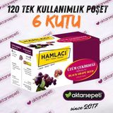 Hamlacı Üzüm Çekirdeği Öğütülmüş Toz | 120 Tek Kullanımlık Poşet | Doğal Üzüm Çekirdeği Öğütülmüş Tozu | 6 Kutu - 480 gr